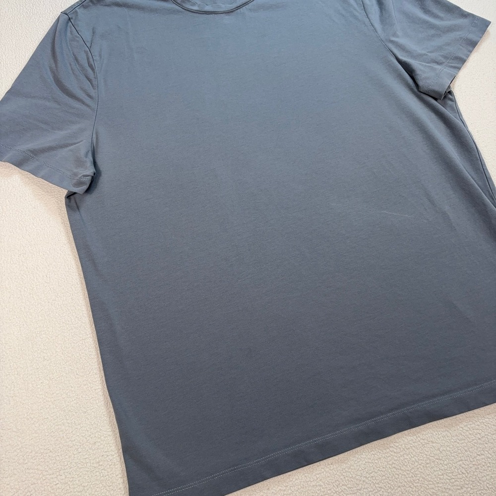 7 For All Mankind Luxe Performance T-Shirt Men's M Dusty Blue Stretch *Mark* - Picture 6 of 16
